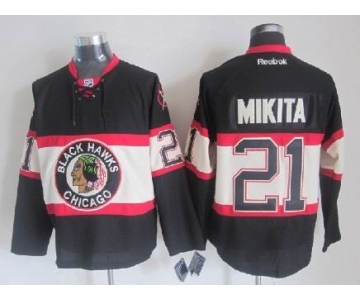 Chicago Blackhawks #21 Stan Mikita Black Third Jersey