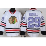 Chicago Blackhawks #29 Bryan Bickell White With Purple Jersey