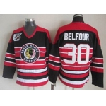 Chicago Blackhawks #30 Ed Belfour Black Pinstripe 75TH Throwback CCM Jersey