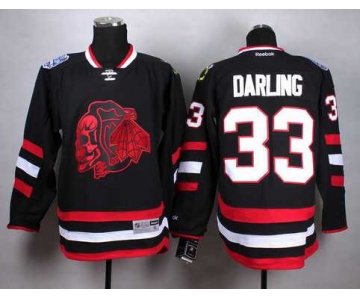Chicago Blackhawks #33 Scott Darling 2014 Stadium Series Black With Red Skulls Jersey