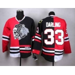 Chicago Blackhawks #33 Scott Darling Red Black Two Tone With Black Skulls Jersey