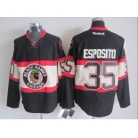 Chicago Blackhawks #35 Tony Esposito Black Third Jersey