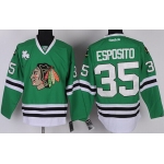 Chicago Blackhawks #35 Tony Esposito Green Jersey