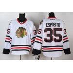 Chicago Blackhawks #35 Tony Esposito White Jersey