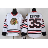 Chicago Blackhawks #35 Tony Esposito White Jersey