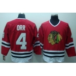 Chicago Blackhawks #4 Bobby Orr Red Throwback CCM Jersey