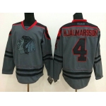 Chicago Blackhawks #4 Niklas Hjalmarsson Charcoal Gray Jersey