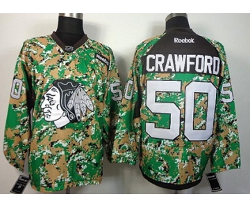 Chicago Blackhawks #50 Corey Crawford 2014 Camo Jersey