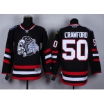 Chicago Blackhawks #50 Corey Crawford 2014 Stadium Series Black With Black Skulls Jersey