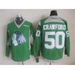 Chicago Blackhawks #50 Corey Crawford 2014 Training Green Jersey