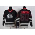 Chicago Blackhawks #50 Corey Crawford Black Ice Jersey