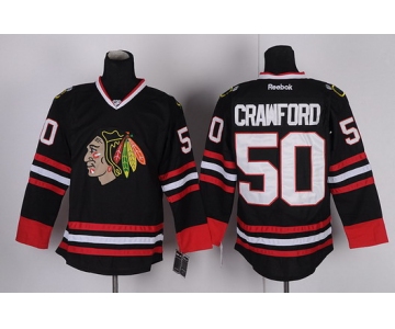Chicago Blackhawks #50 Corey Crawford Black Jersey
