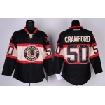 Chicago Blackhawks #50 Corey Crawford Black Third Jersey