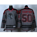 Chicago Blackhawks #50 Corey Crawford Charcoal Gray Jersey