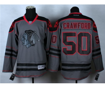 Chicago Blackhawks #50 Corey Crawford Charcoal Gray Jersey