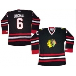 Chicago Blackhawks #6 Parkhurst Original Black Throwback CCM Jersey