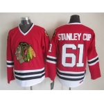 Chicago Blackhawks #61 Stanley Cup Red Throwback CCM Jersey