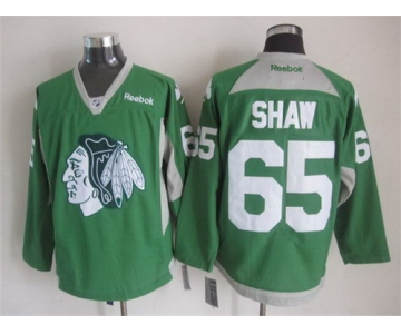 Chicago Blackhawks #65 Andrew Shaw 2014 Training Green Jersey