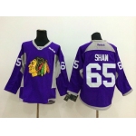 Chicago Blackhawks #65 Andrew Shaw 2014 Training Purple Jersey