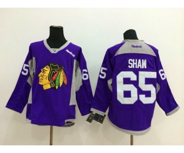 Chicago Blackhawks #65 Andrew Shaw 2014 Training Purple Jersey