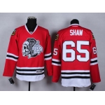 Chicago Blackhawks #65 Andrew Shaw Red With Black Skulls Jersey