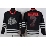 Chicago Blackhawks #7 Brent Seabrook Black Ice Skulls Jersey