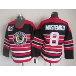 Chicago Blackhawks #8 Bill Mosienko Black Pinstripe 75TH CCM Vintage Throwback Jersey