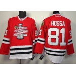 Chicago Blackhawks #81 Marian Hossa 2013 Champions Commemorate Red Jersey