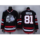 Chicago Blackhawks #81 Marian Hossa 2014 Stadium Series Black With Black Skulls Jersey