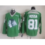 Chicago Blackhawks #81 Marian Hossa 2014 Training Green Jersey