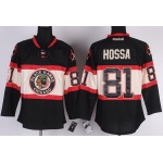 Chicago Blackhawks #81 Marian Hossa Black Third Jersey