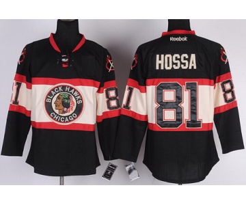 Chicago Blackhawks #81 Marian Hossa Black Third Jersey