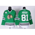 Chicago Blackhawks #81 Marian Hossa Green Jersey