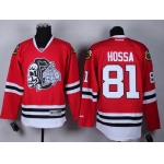 Chicago Blackhawks #81 Marian Hossa Red With Black Skulls Jersey