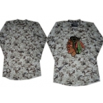 Chicago Blackhawks Blank White Camo Jersey