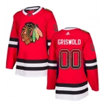 Men's Chicago Blackhawks #00 Clark Griswold Red Drift Fashion Adidas Jersey