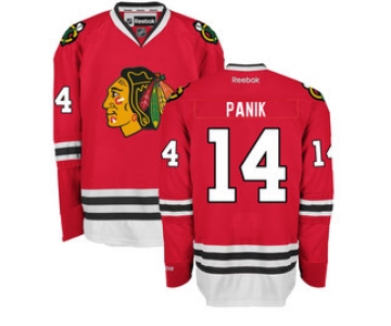 Men's Chicago Blackhawks #14 Richard Panik Home Red Reebok Hockey Jersey