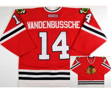 Men's Chicago Blackhawks #14 Ryan Vandenbussche CCM Throwback NHL Hockey Jersey