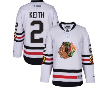 Men's Chicago Blackhawks #2 Duncan Keith 2017 Winter Classic White Stitched NHL Throwback Hockey Jersey