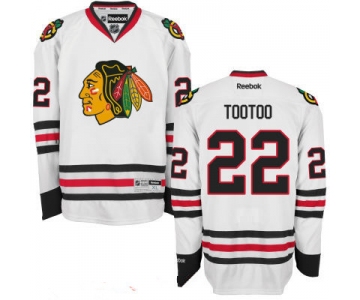 Mens Chicago Blackhawks #22 Jordin Tootoo White Hockey Stitched NHL Jersey