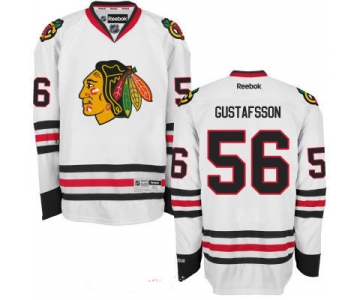 Mens Chicago Blackhawks #56 Erik Gustafsson White Hockey Stitched NHL Jersey