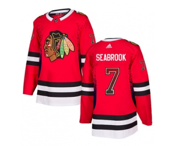Men's Chicago Blackhawks #7 Brent Seabrook Red Drift Fashion Adidas Jersey