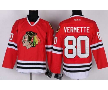 Men's Chicago Blackhawks #80 Antoine Vermette  Red Jersey