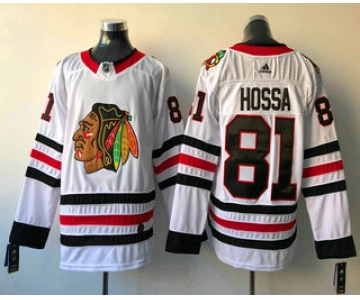 Men's Chicago Blackhawks #81 Marian Hossa White 2017-2018 Hockey Stitched NHL Jersey