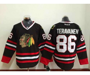 Men's Chicago Blackhawks #86 Teuvo Teravainen Black Jersey