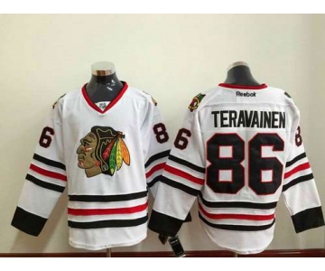 Men's Chicago Blackhawks #86 Teuvo Teravainen White Jersey