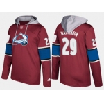 Adidas Colorado Avalanche 29 Nathan Mackinnon Name And Number Burgundy Hoodie