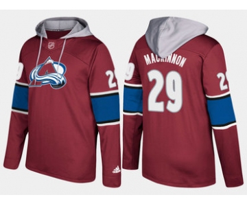 Adidas Colorado Avalanche 29 Nathan Mackinnon Name And Number Burgundy Hoodie