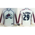 Colorado Avalanche #29 Nathan MacKinnon White Kids Jersey