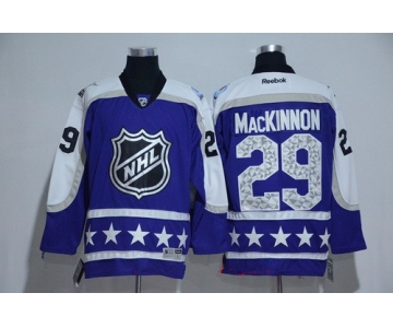 Men's Central Division Colorado Avalanche #29 Nathan MacKinnon Reebok Purple 2017 NHL All-Star Stitched Ice Hockey Jersey